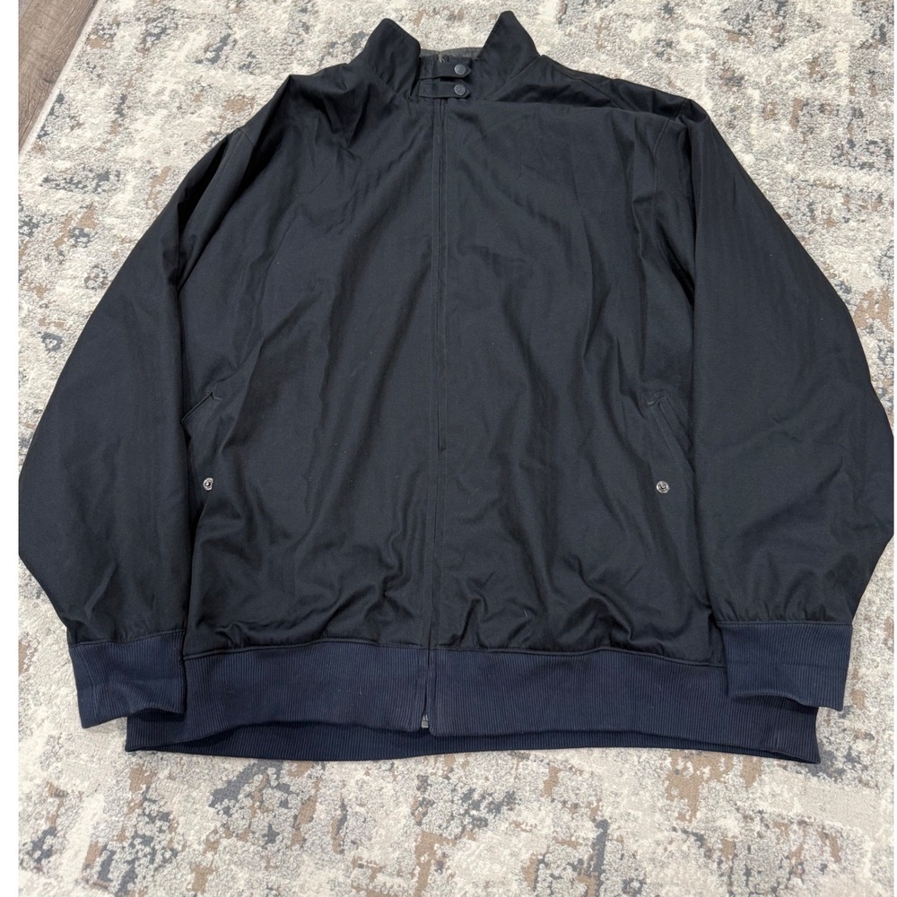 Jordan Mens Full Zip Herringbone Jacket Black 4XL 355201-010 Mock Neck Jumpman